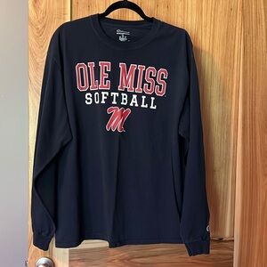 Ole Miss Softball Long Sleeve Tshirt Mens XL